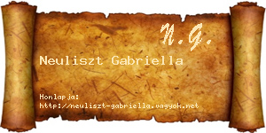 Neuliszt Gabriella névjegykártya